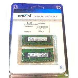 Memory Mac Compatible Crucial 2X 1GB 2Rx16 NWT,
PC3-8500S